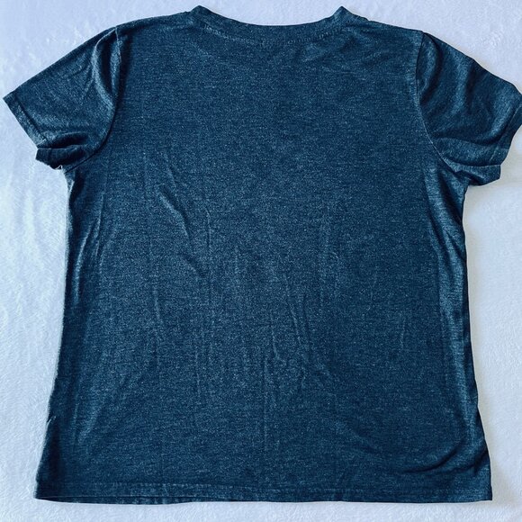 Dinosaur Buddy Shirt Brontosaurus Stegosaurus Women L Dark Gray - Picture 3 of 3